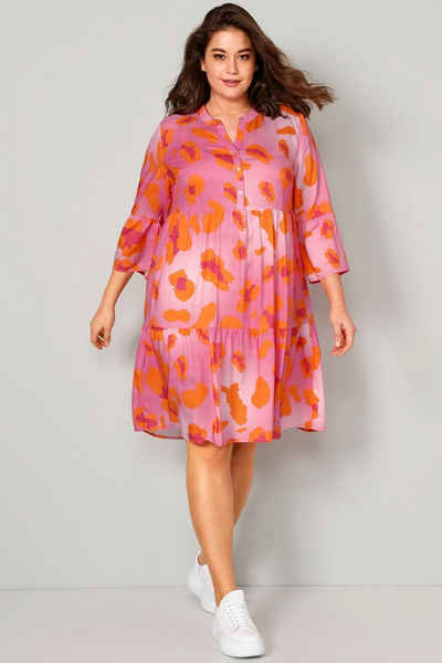 Angel of Style Sommerkleid Kleid A-Line Alloverdruck Tunika-Ausschnitt