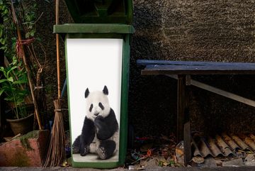 MuchoWow Wandsticker Panda - Tiere - Jungen - Mädchen - Pandabär (1 St), Mülleimer-aufkleber, Mülltonne, Sticker, Container, Abfalbehälter