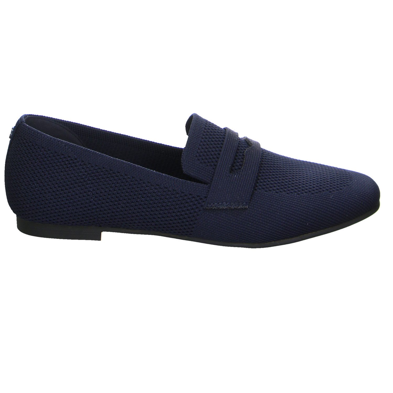 La Strada La Strada Blue Knitted Leinen-Stoff Pumps Flach blau Loafer