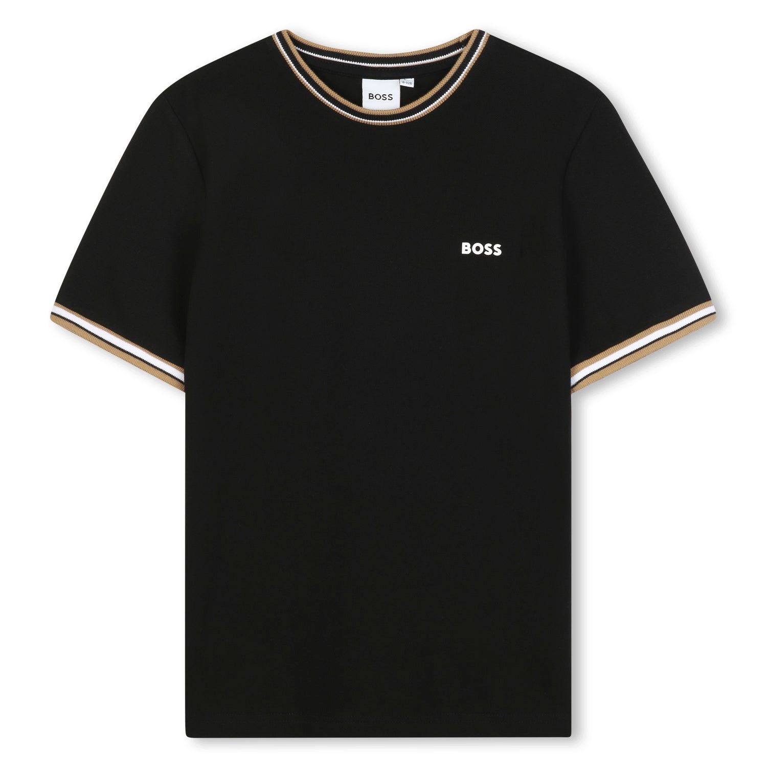T-Shirt BOSS Kidswear T-Shirt Schwarz Kurzarm im Mini Me Style