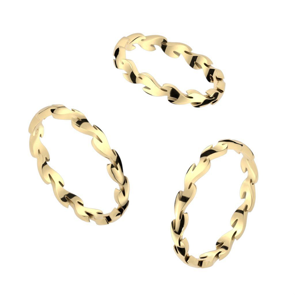 aus 1-tlg), gold Fingerring Damen (Ring, Edelstahl Ring Damen BUNGSA Rankenmotiv