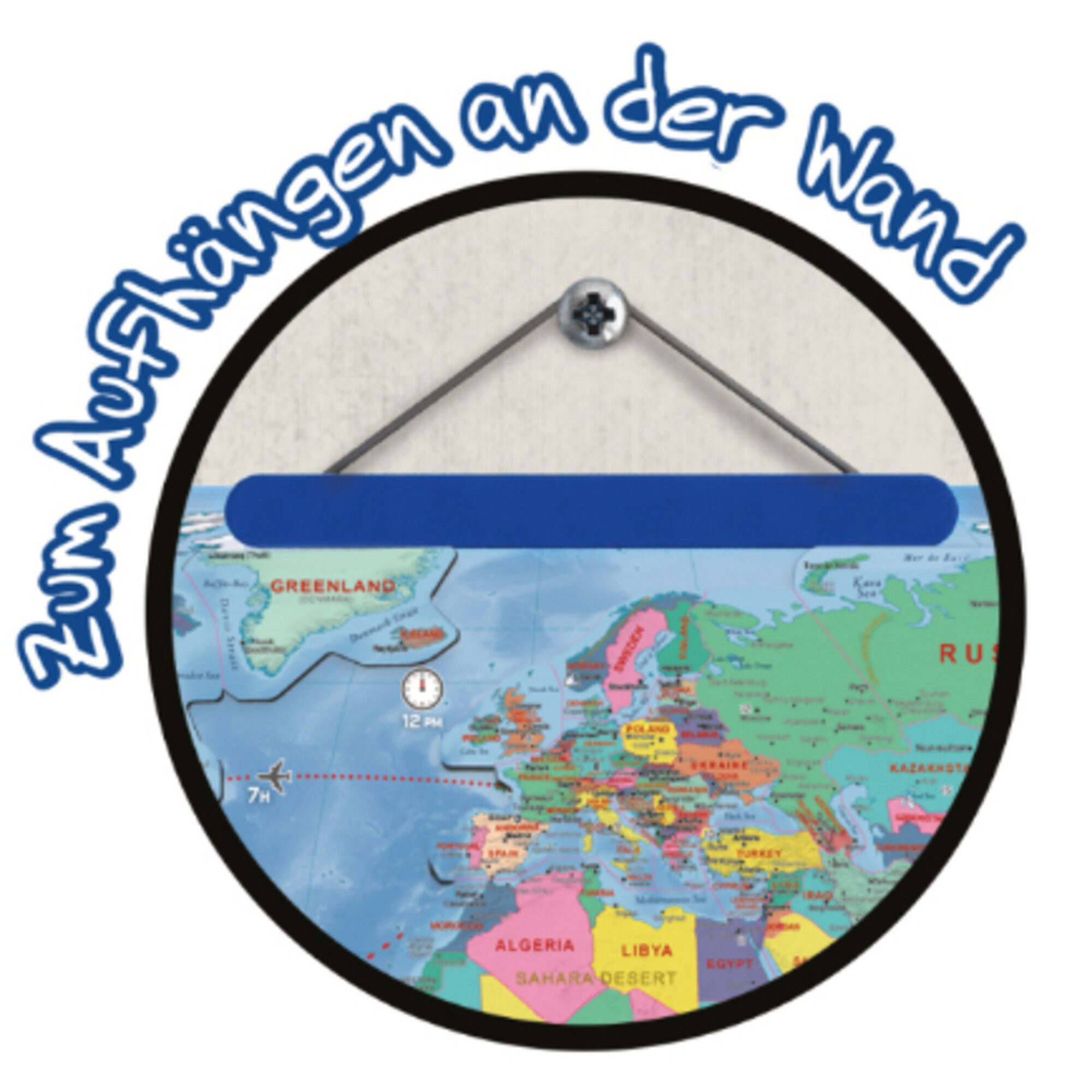 Buki Wandbild Buki Kinderkarte Magnetische Weltkarte (70x38cm)