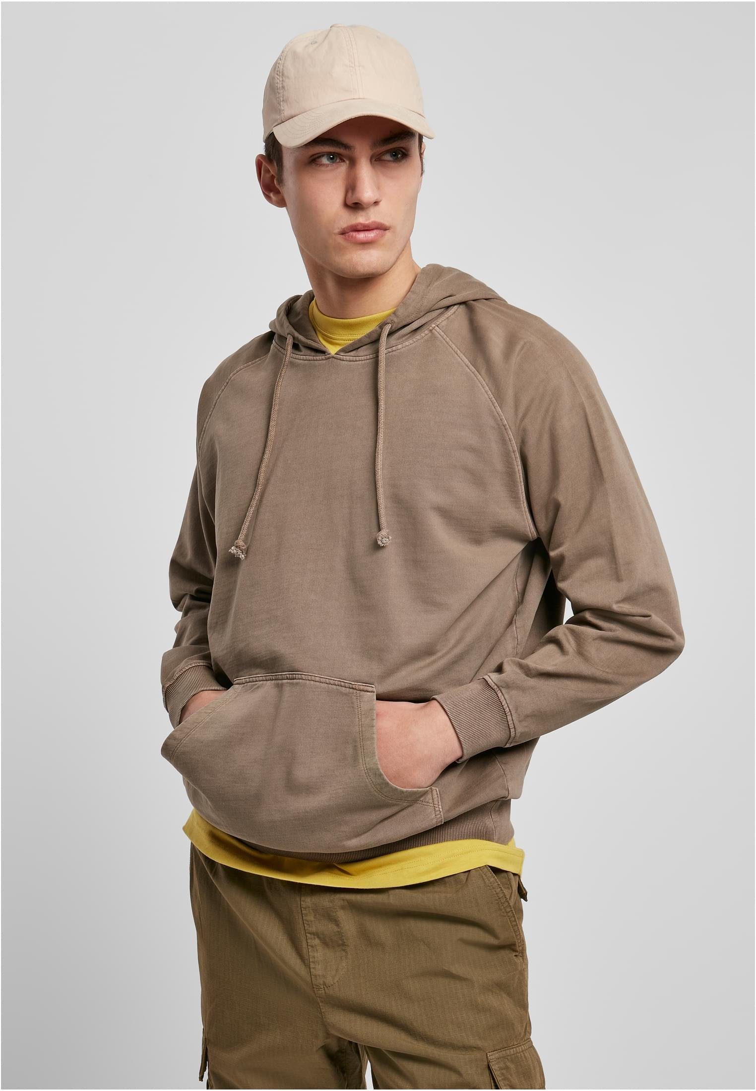 Hoody CLASSICS darkkhaki Sweater Herren (1-tlg) URBAN Overdyed