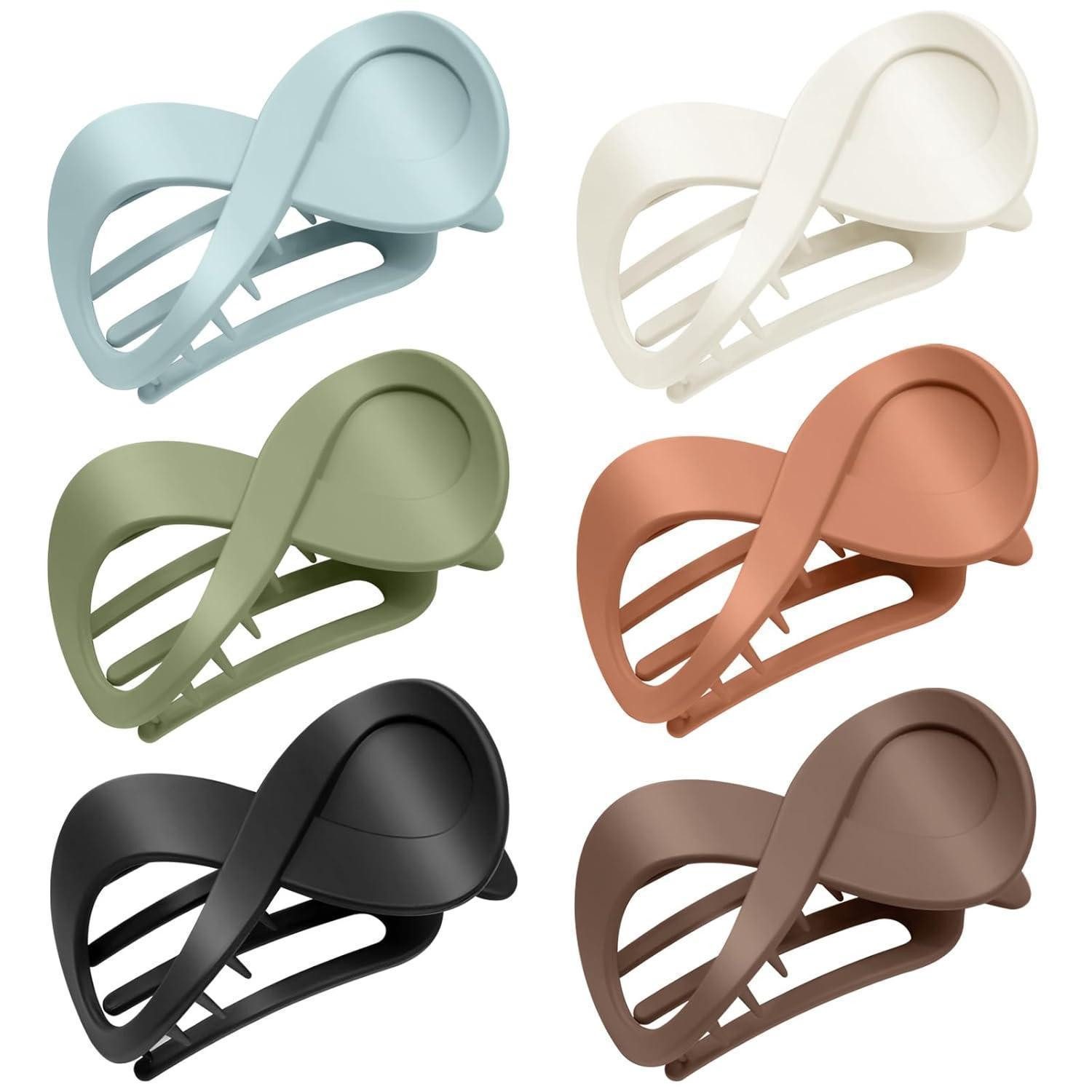 LuxusKollektion Haarklammer Haarklammer Groß matt 6er Set 8,5cm