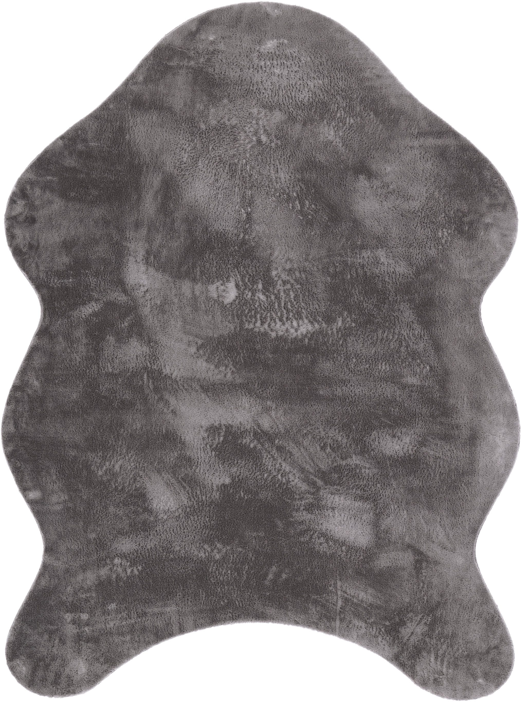 Paco Home Fellteppich Pelt 640, fellförmig, Höhe: 16 mm, Kunstfell, Uni Far günstig online kaufen