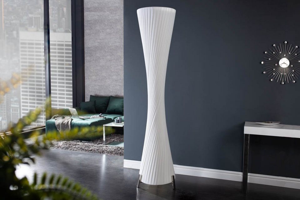 riess-ambiente Stehlampe PARIS X 160cm weiß / silber, ohne Leuchtmittel,  Wohnzimmer · Latex · Metall · Büro · Modern Design