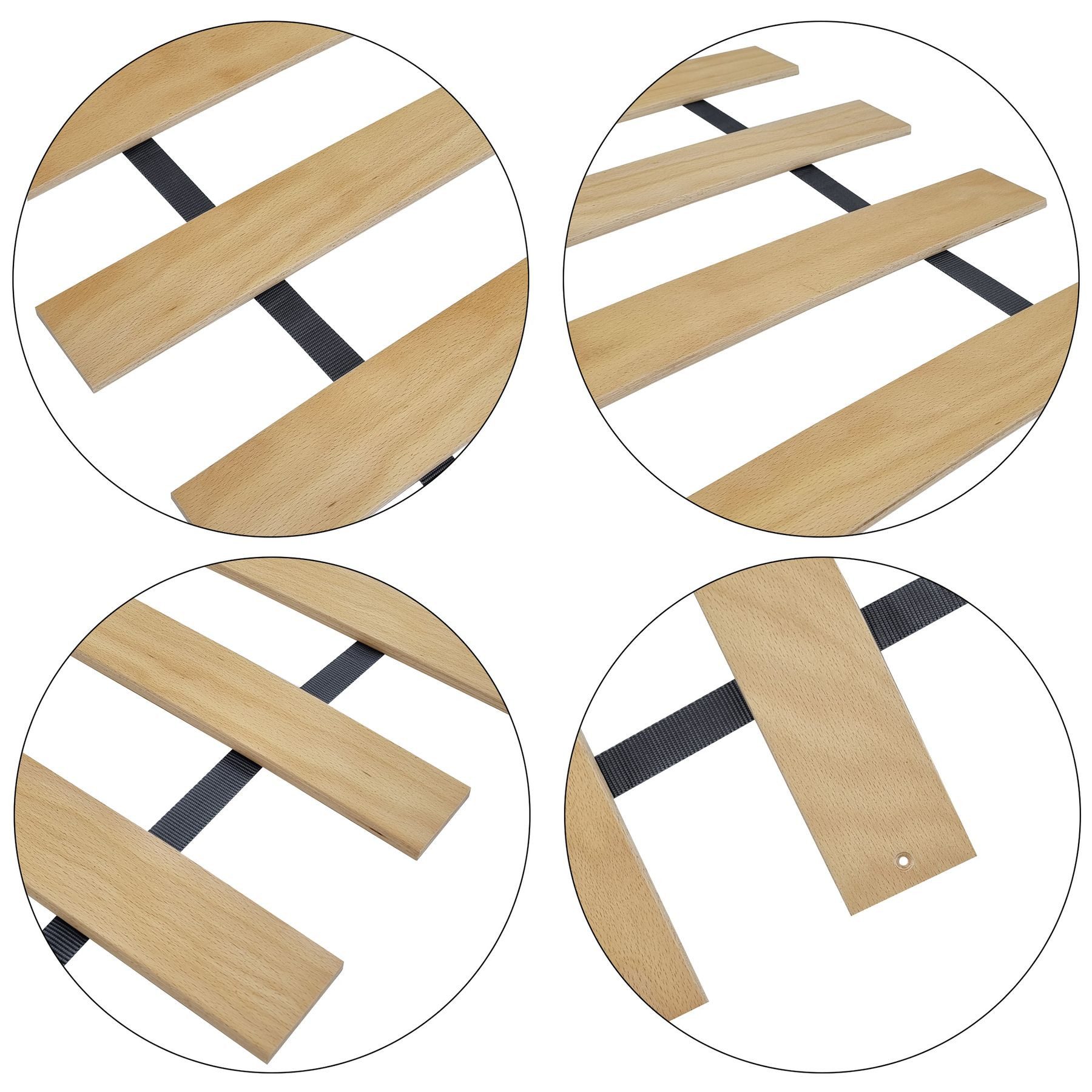 Rollrost Rollroste aus Federholzleisten Buche-/Birke, ERST-HOLZ, 15 Leisten