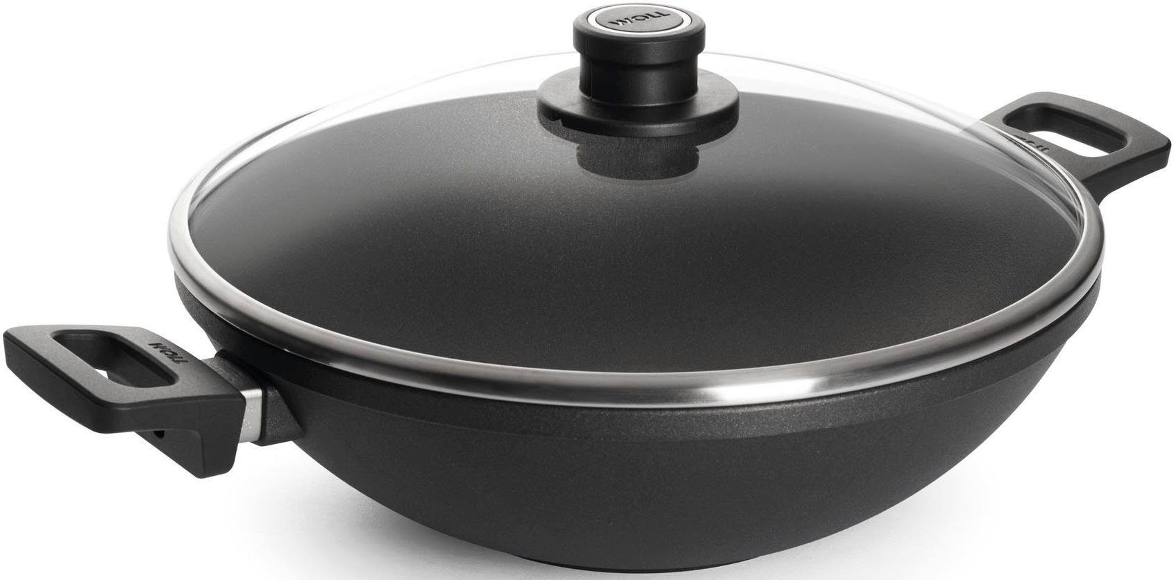 WOLL MADE IN GERMANY Wok Nowo, Aluminiumguss (1-tlg), von Hand gegossen, Ø 32 cm, Induktion, Made in Germany