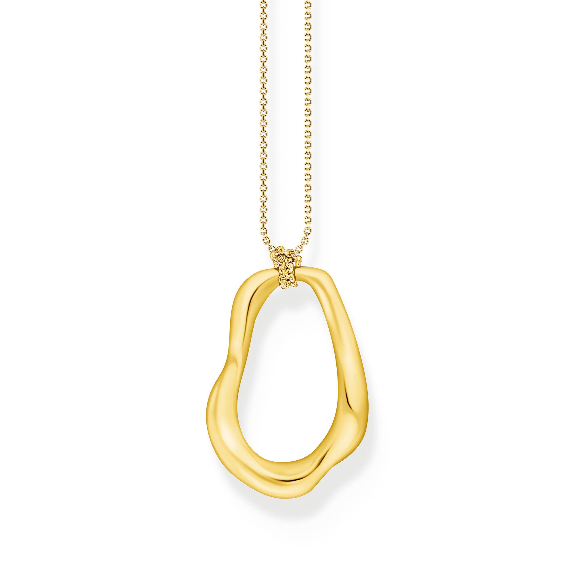 Kette mit Anhänger Natural Beauty Kette mit organisch geformtem Anhänger, Bold Elegance