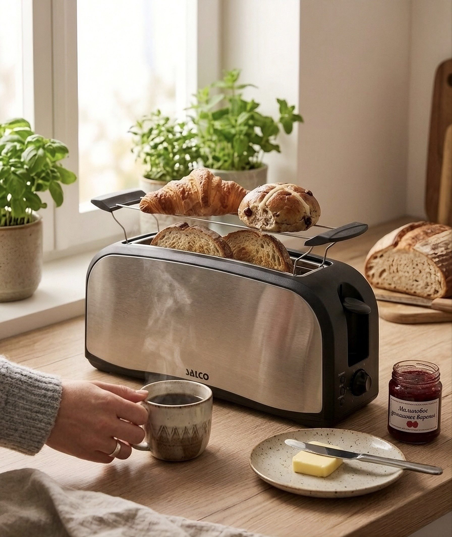 SALCO Toaster MT-1000, 1 langer Schlitz, für 1 Scheibe, 1000 W