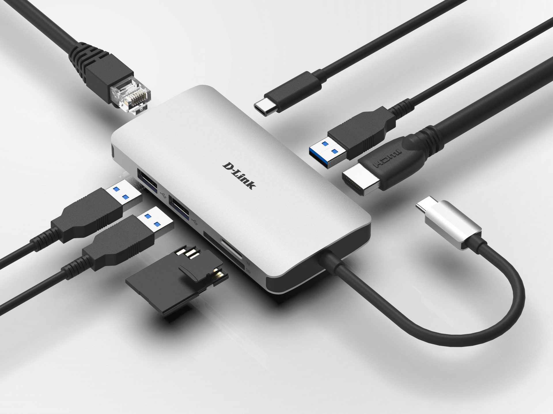 Laptop-Dockingstation DUB-M810 USB-C 8-Port USB 3.0 Hub mit HDMI und Ethernet