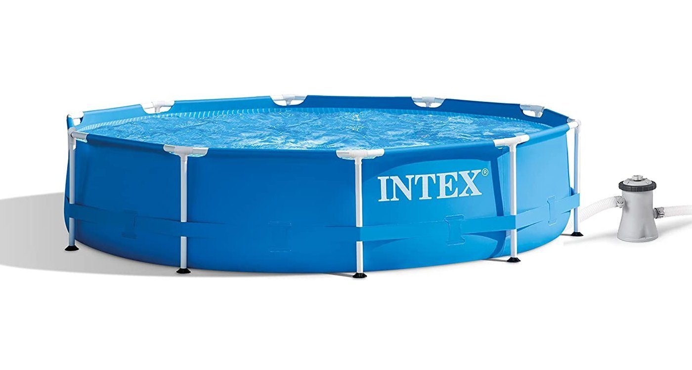 Intex Framepool INTEX Swimming Pool Metal Frame 305x76cm + Pumpe 2