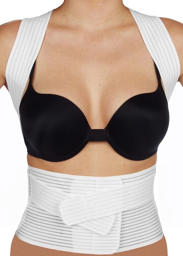 Hydas Geradehalter mit Stützgürtel aus temperaturausgleichendem Material, korrigiert die Körperhaltung, Optimal, um Fehlhaltung auszugleichen. Stützt den Bauch