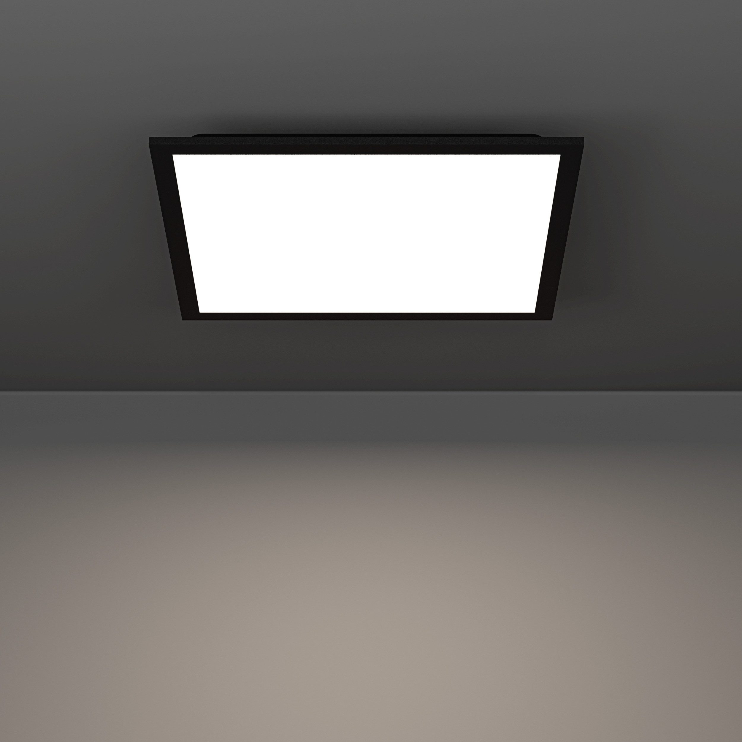 EGLO LED Deckenleuchte MORADILLO-Z Deckenlampe - Stahl - LED - 19W - IP20, CCT - über Fernbedienung, Dimmfunktion, Farbwechsel, Memoryfunktion, Nachtlichtfunktion, RGB, Weckerfunktion, dimmbar über Fernbedienung, mehrere Helligkeitsstufen, LED fest integriert, Kaltweiß, Neutralweiß, RGB, Warmweiß, Wohzimmerlampe, Esszimmerlampe, Schlafzimmer, L39,3 x B39,3 x H6,1 cm