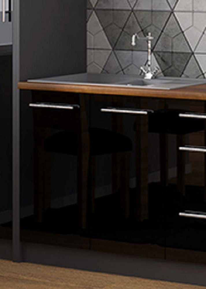 Feldmann-Wohnen Spülenunterschrank PLATINIUM (Unterschrank, Küchenschrank) PN-D8Z/80 - Korpus- und Frontfarbe wählbar