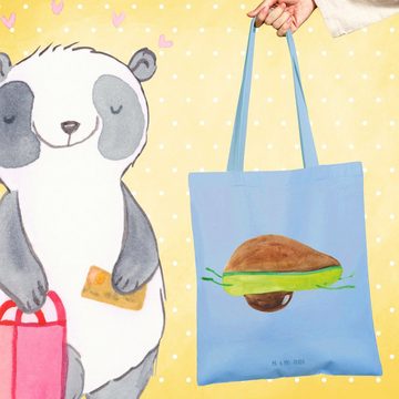 Mr. & Mrs. Panda Tragetasche Avocado Yoga - Sky Blue - Geschenk, Vegan, Sport, Gesund, Hilfe, unsp (1-tlg), Design-Highlight