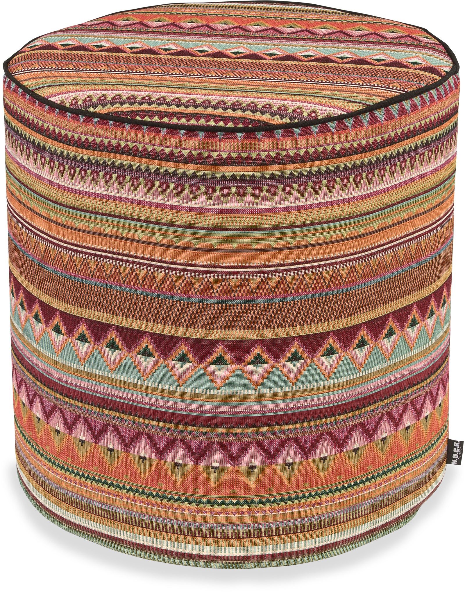 H.O.C.K. Sitzhocker H.O.C.K. Berto Outdoor Pouf Табуретки rund mit Keder ø45x45cm terra boho, Табуретки, Sitzhocker, Pouf Табуретки, Barhocker - wetterfest, vielseitig