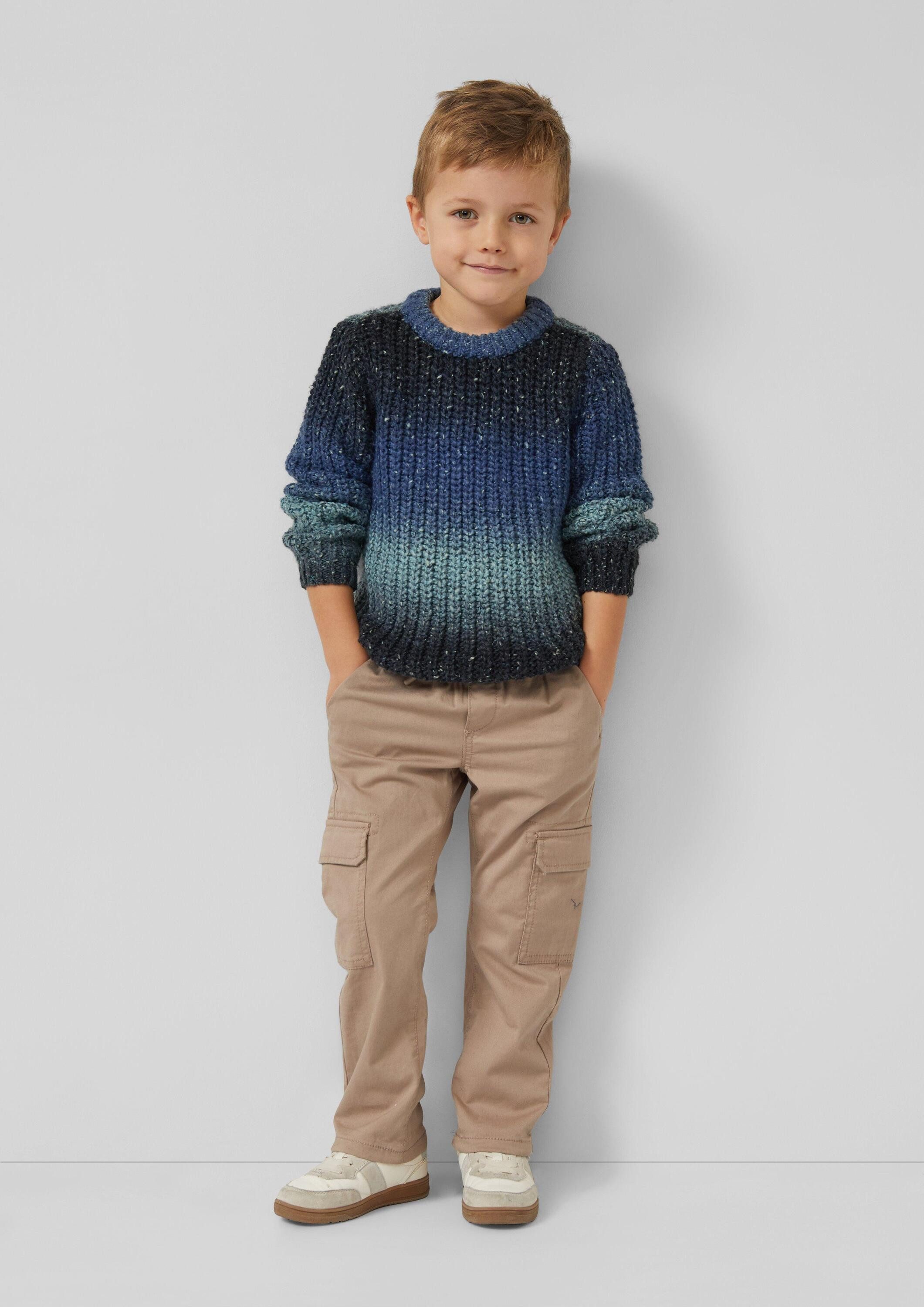 s.Oliver Longpullover Strickpullover Grobstrick-Pullover mit Farbverlauf