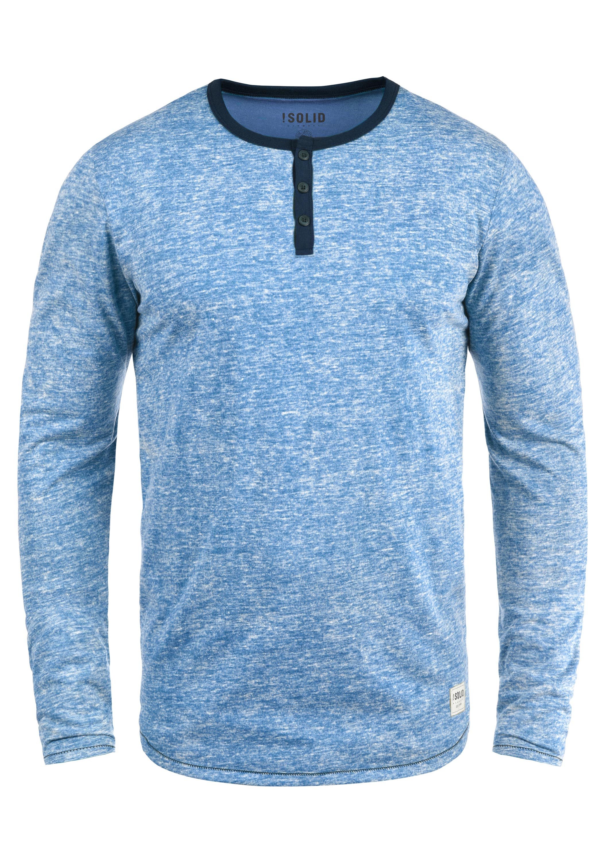 !Solid Rundhalsshirt SDTelias Longsleeve mit Knopfleiste