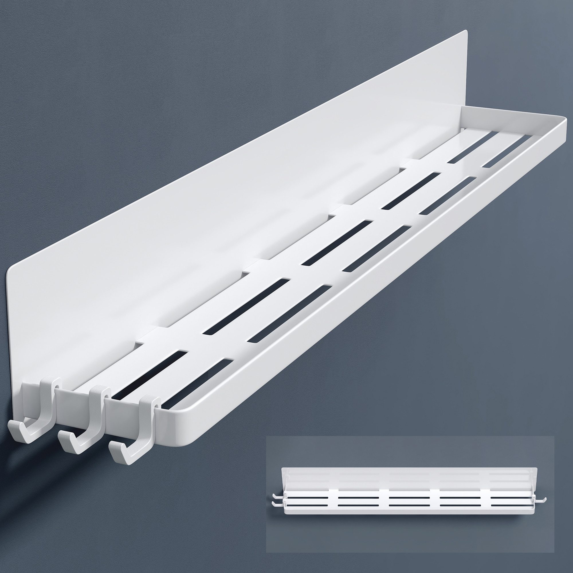 doporro Duschablage Duschregal Badezimmerablage 60cm magnetisch aus Carbonstahl Reglo-01, Magnetisch, Pulverbeschichtung
