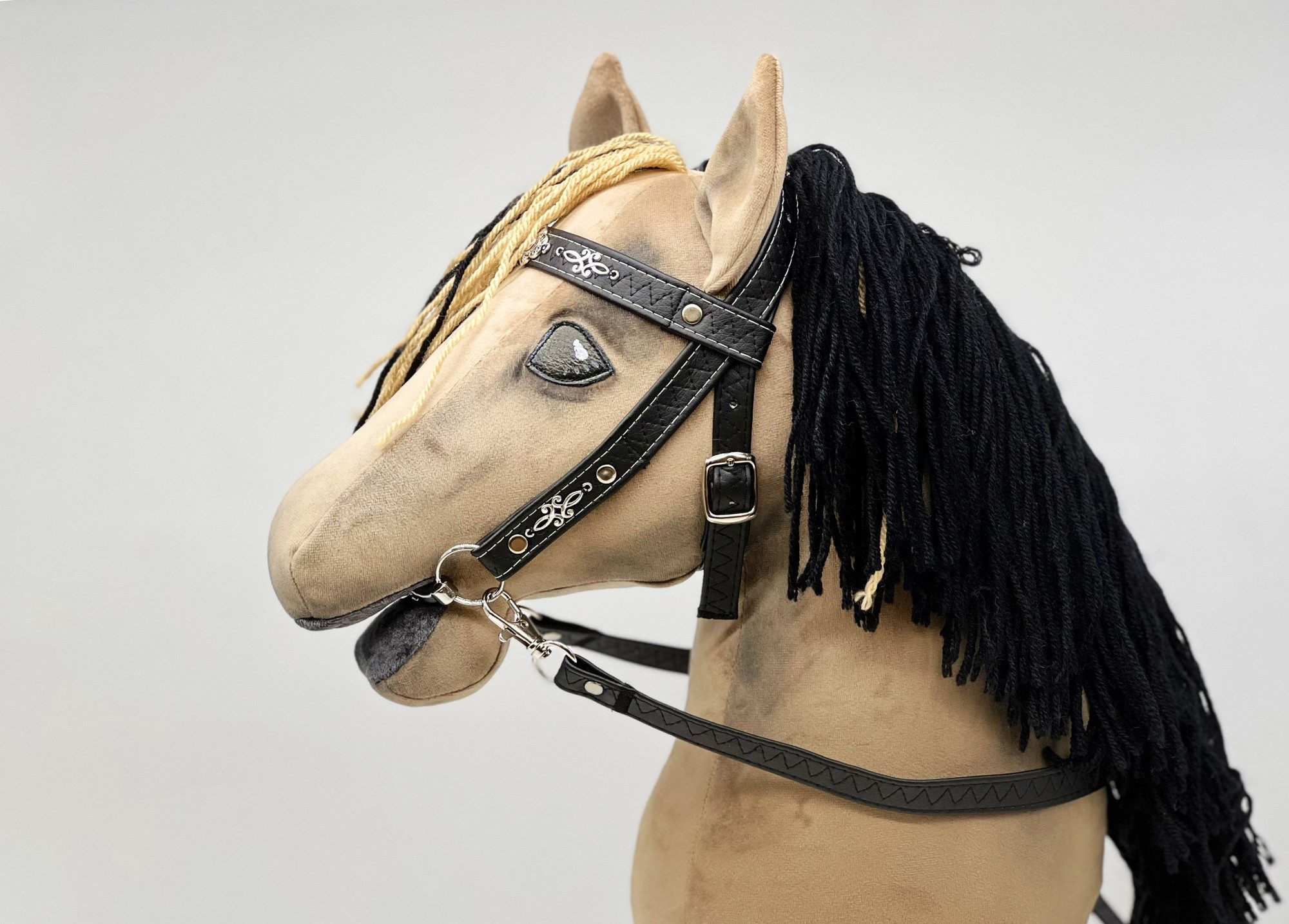 Pferdesport-Profi Hobby Horse Reithalfter Hophorse Westerntrense mit Поводья