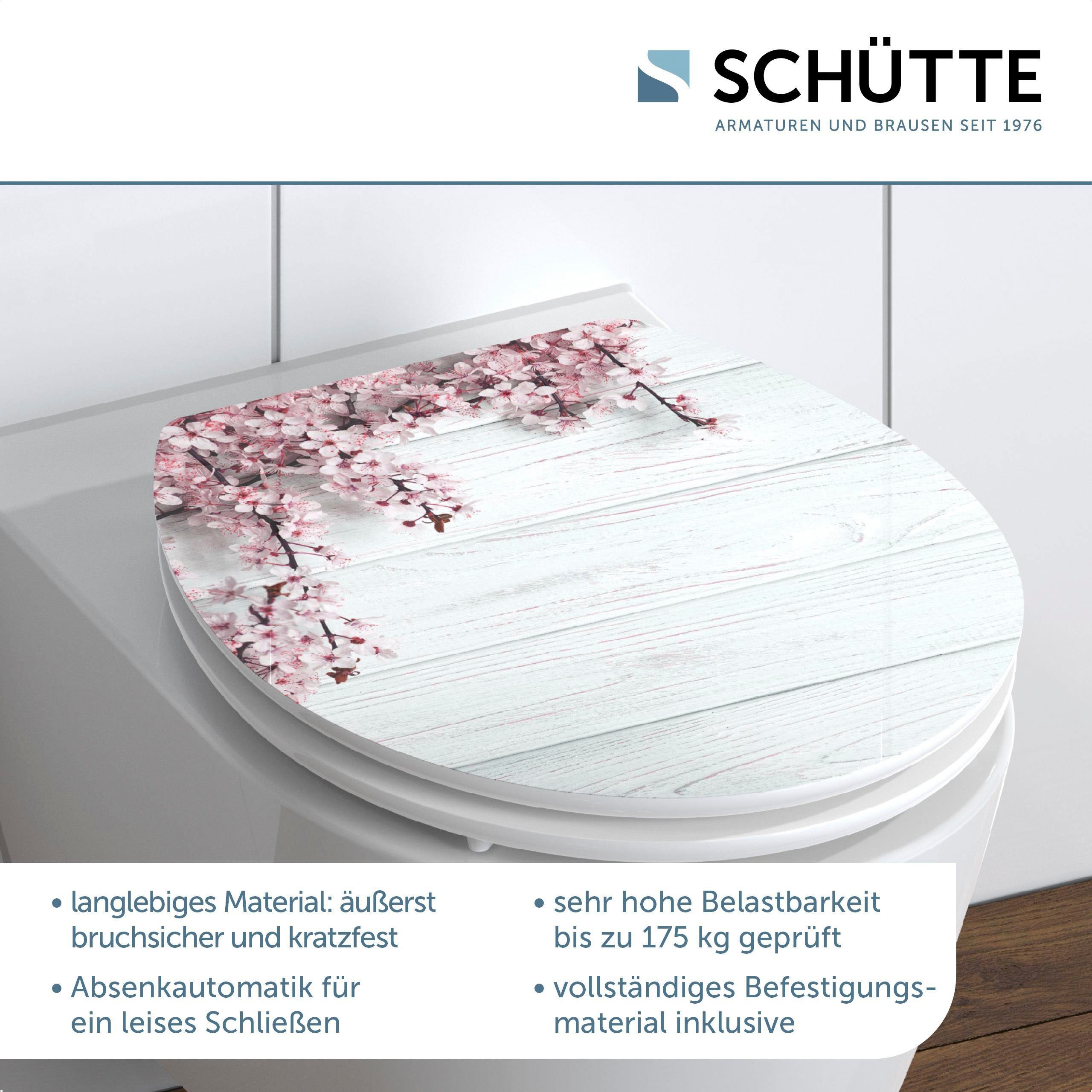 Schütte WC-Sitz Flowers&Wood, High Gloss mit MDF Holzkern, mit Absenkautoma günstig online kaufen