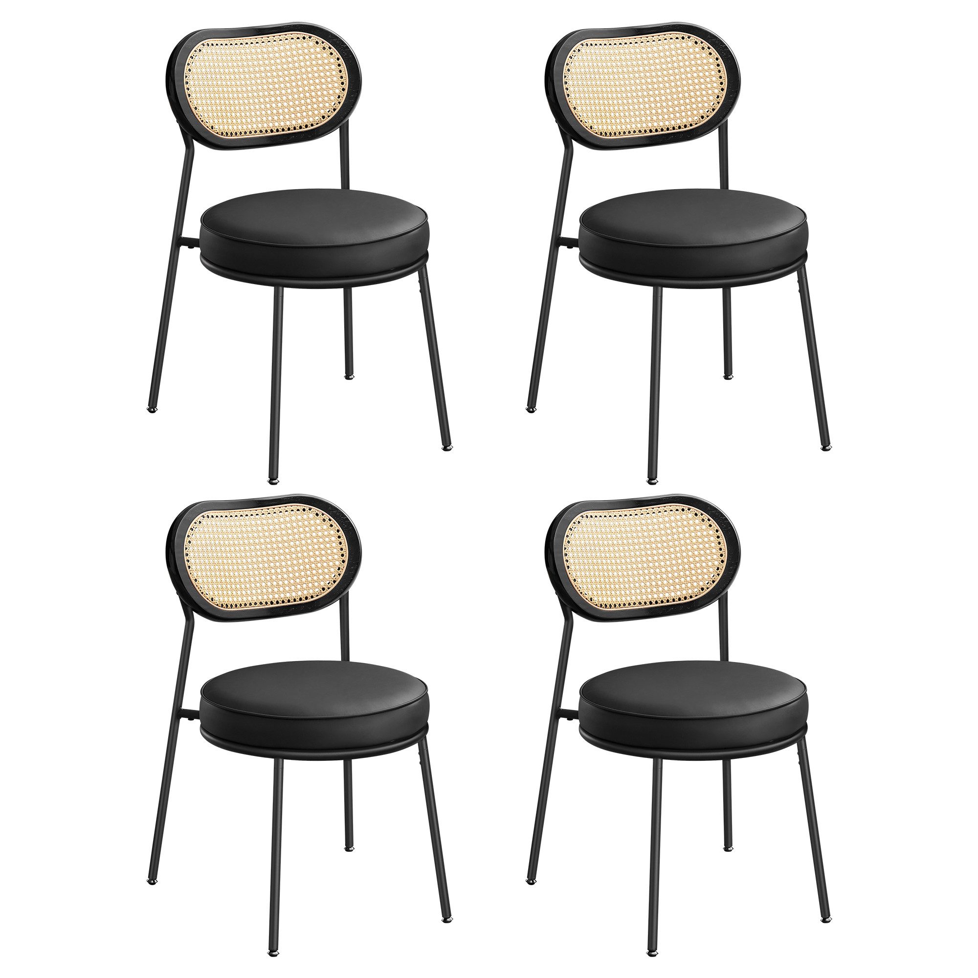 VASAGLE Esszimmerstuhl (4 St), Küchenstuhl, Boho-Stil, günstig online kaufen
