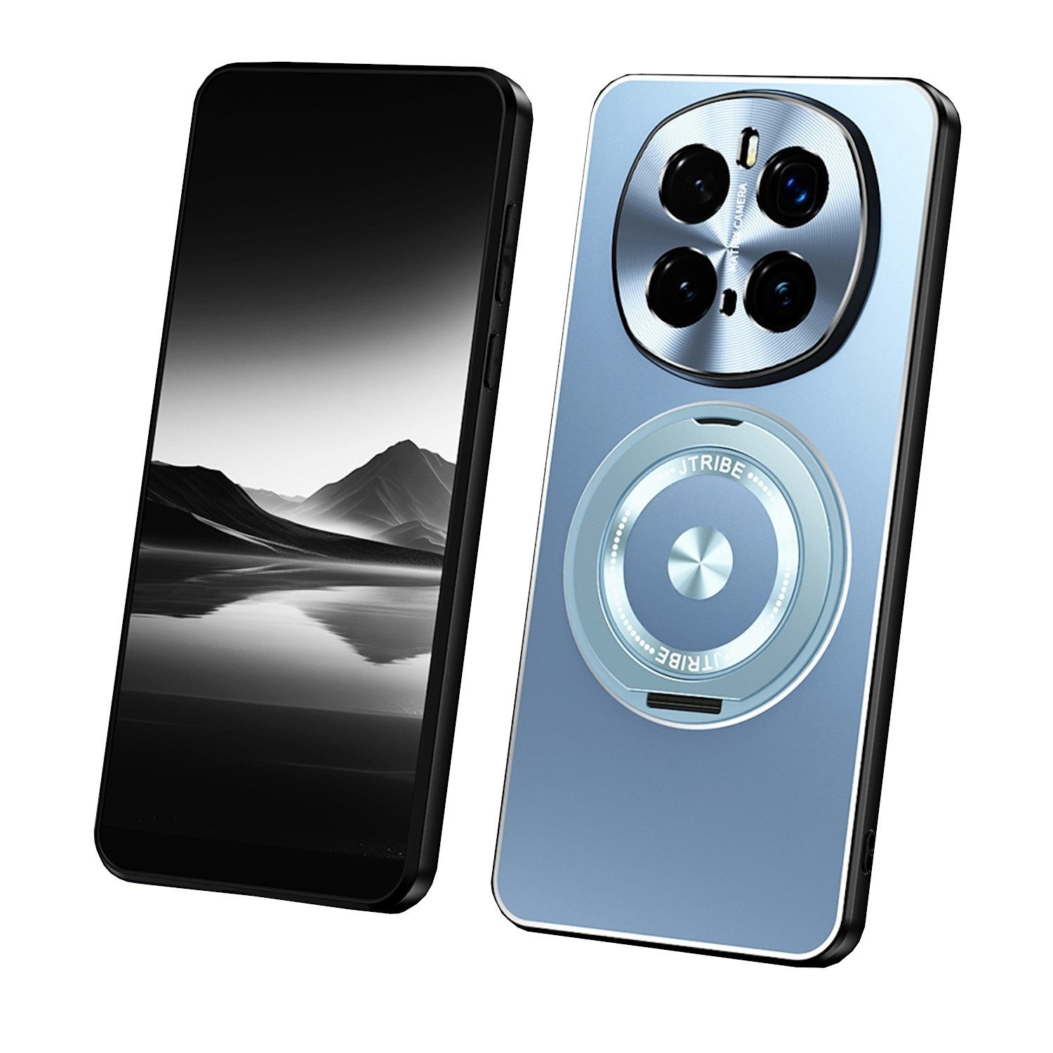 Smartphone-Hülle Für Honor Magic 7 Pro Feinmattes Metall Design Ring Hülle Case Blau