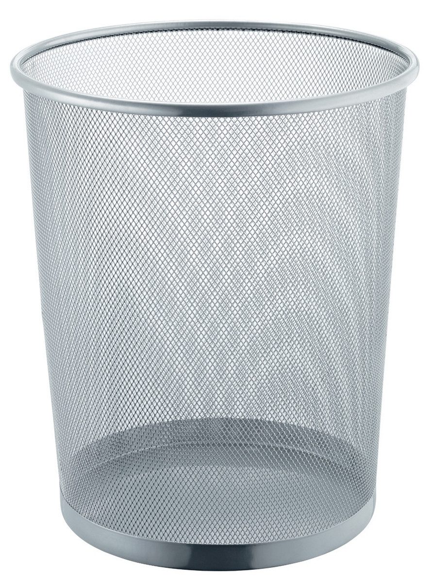 HELIT Papierkorb Papierkorb Mesh Metall 23l silber