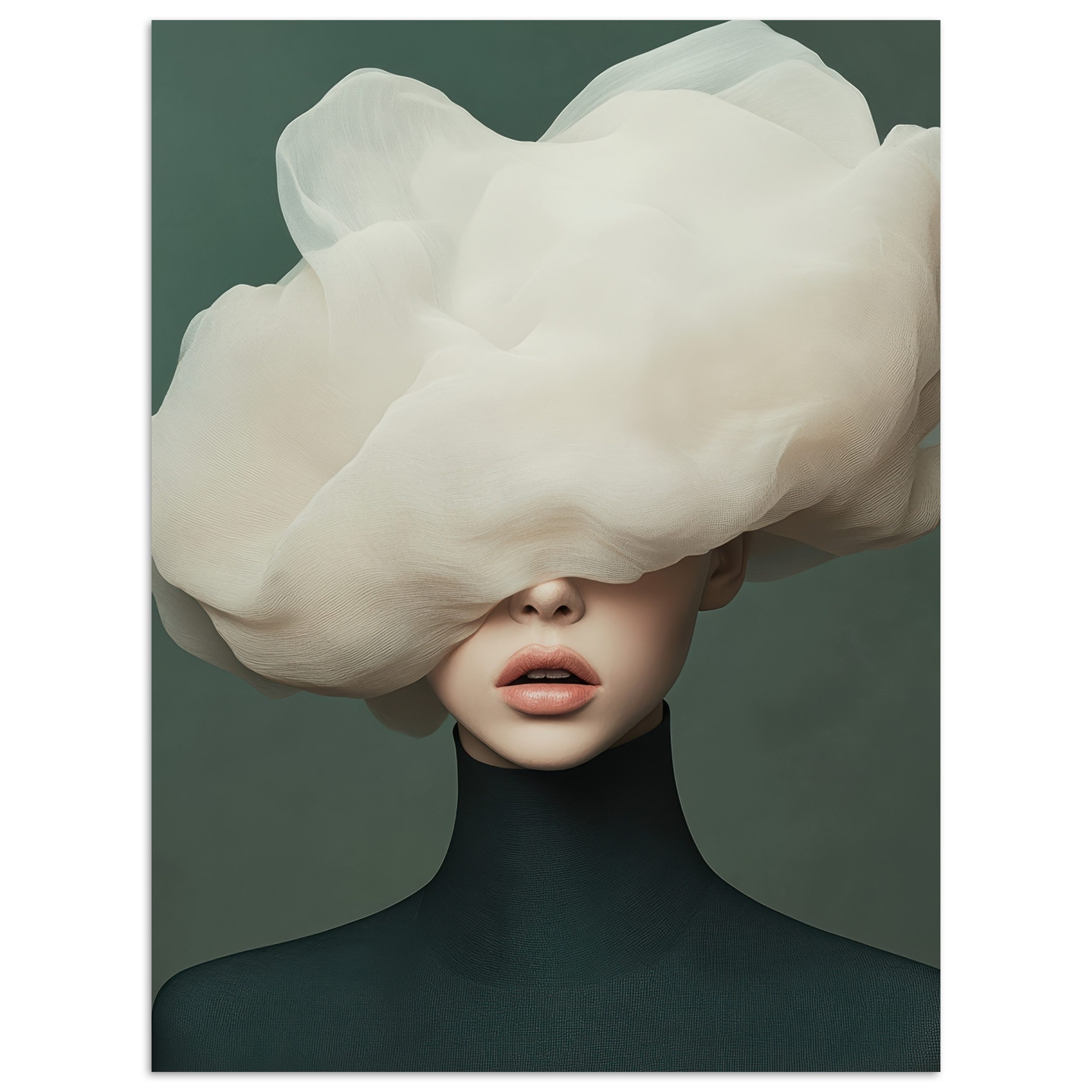 MuchoWow Poster Hut - Frau - Beige, (1 St), Poster ohne Rahmen, Wandbild, Wandposter, 30x40 cm
