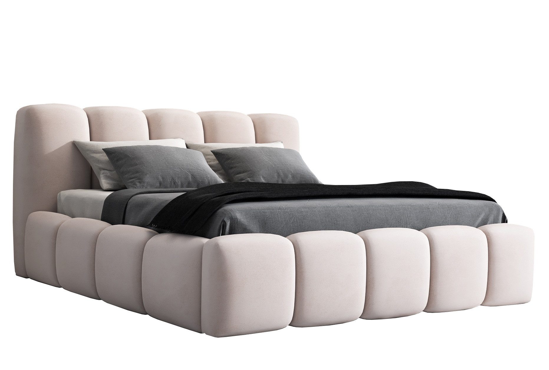 A&J MöbelLand GmbH Polsterbett SONIC-OM mit Bettkasten und Lattenrost (Bett mit Kopfteil. Lattenrost und Bettkasten .Viele Varianten zur Auswahl – wählen Sie Größe und Farbe!, TOP ANGEBOT), Länge: 220 cm Höhe Kopfteil: 100 cm