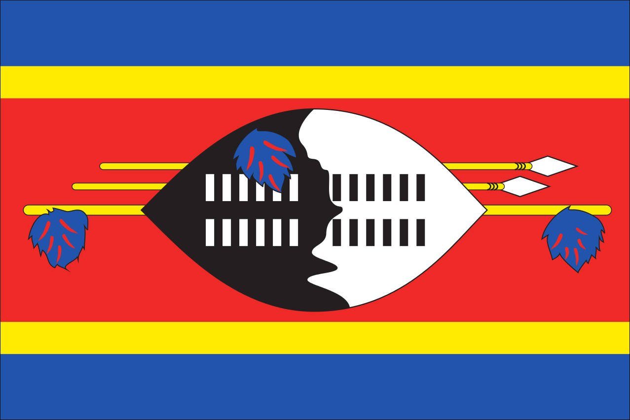 flaggenmeer Flagge g/m² 110 Swasiland Querformat Flagge