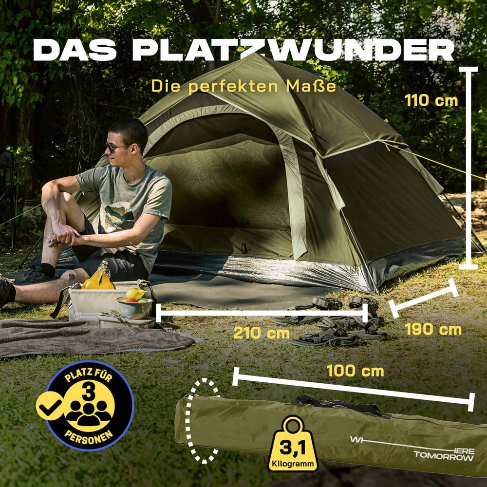 Lumaland Kuppelzelt Wurfzelt Zelt für 3 günstig online kaufen