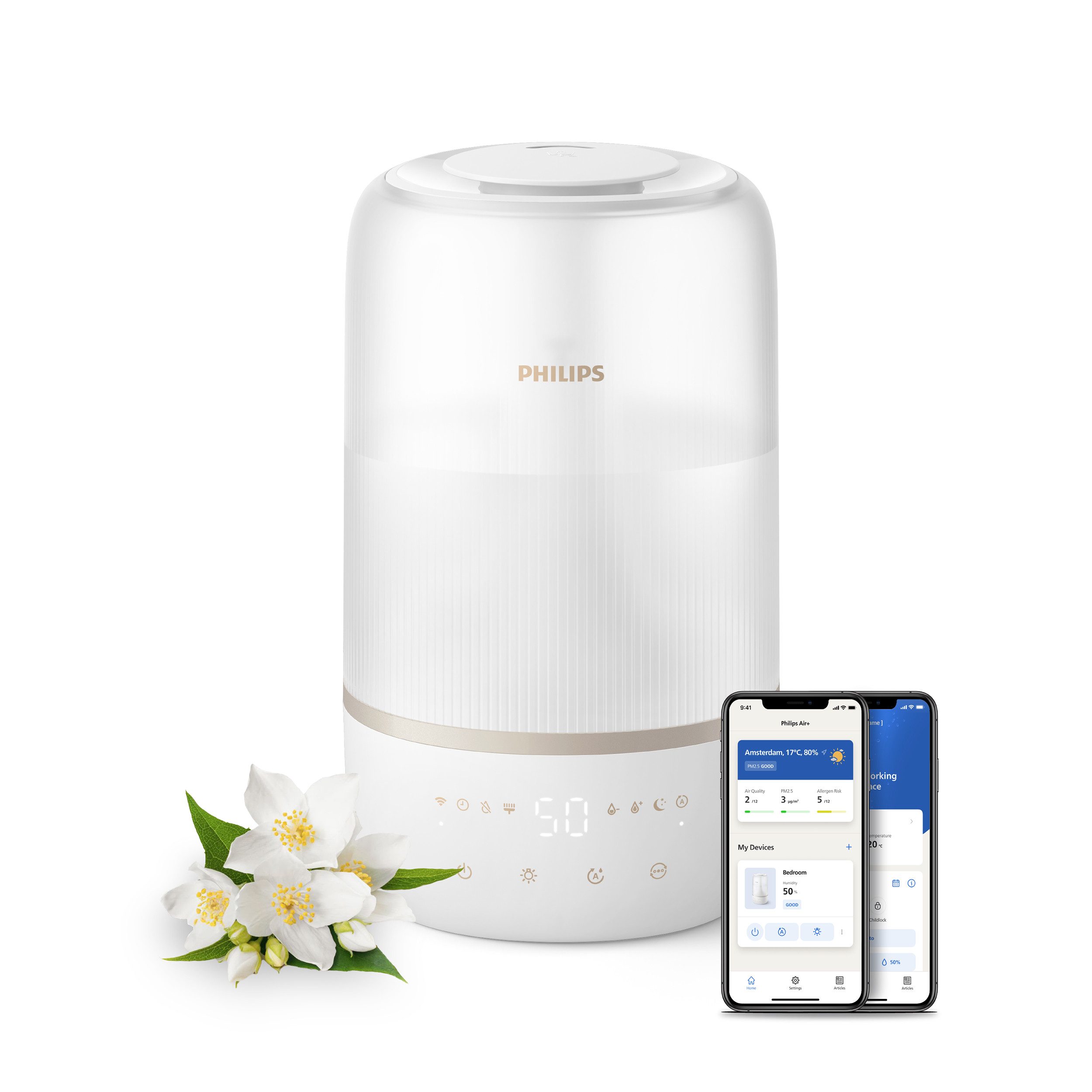 Philips Luftbefeuchter HU1510 1000 Series, ultraschall, 3 l Wassertank, für günstig online kaufen