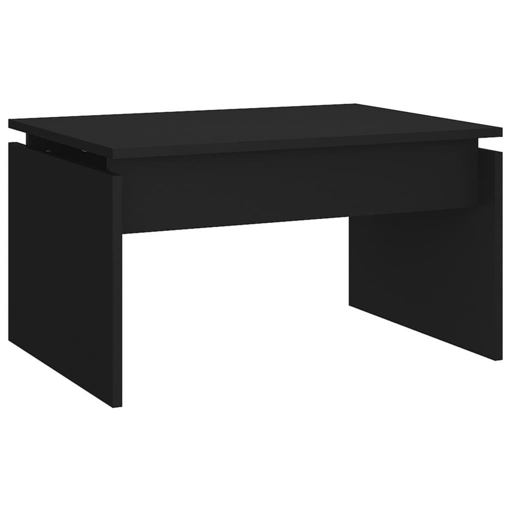 Schwarz Schwarz Couchtisch Holzwerkstoff cm 68x50x38 vidaXL | (1-St) Couchtisch Schwarz