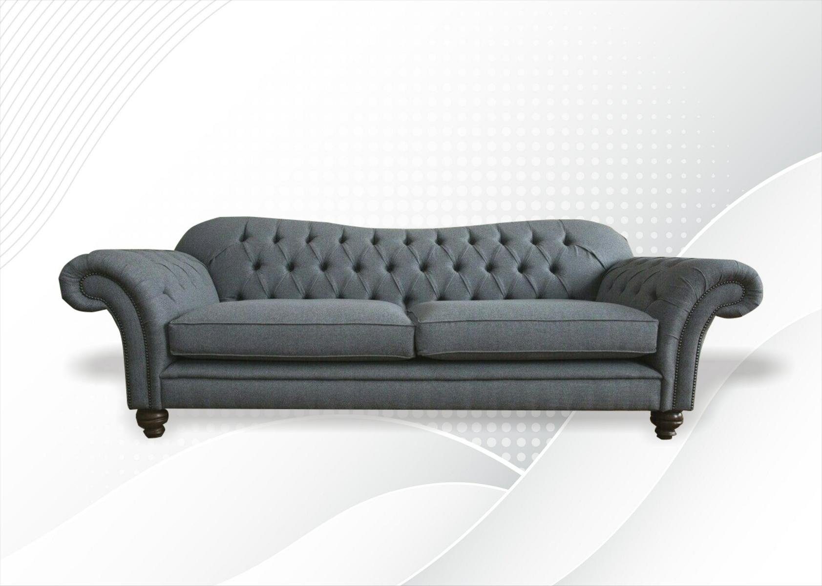 4 JVmoebel Textil Luxus Big Chesterfield-Sofa, Sitzer Sofa Chesterfield Polster Design Sofas