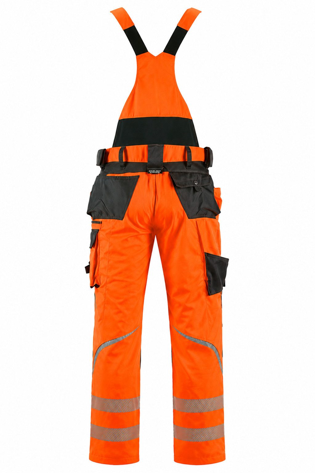 Engelbert Strauss Arbeitslatzhose Strauss Warnschutz-Latzhose e.s.motion Herren warnorange/anthrazit mit elastischem Bund, dehnbarer Rückenpartie