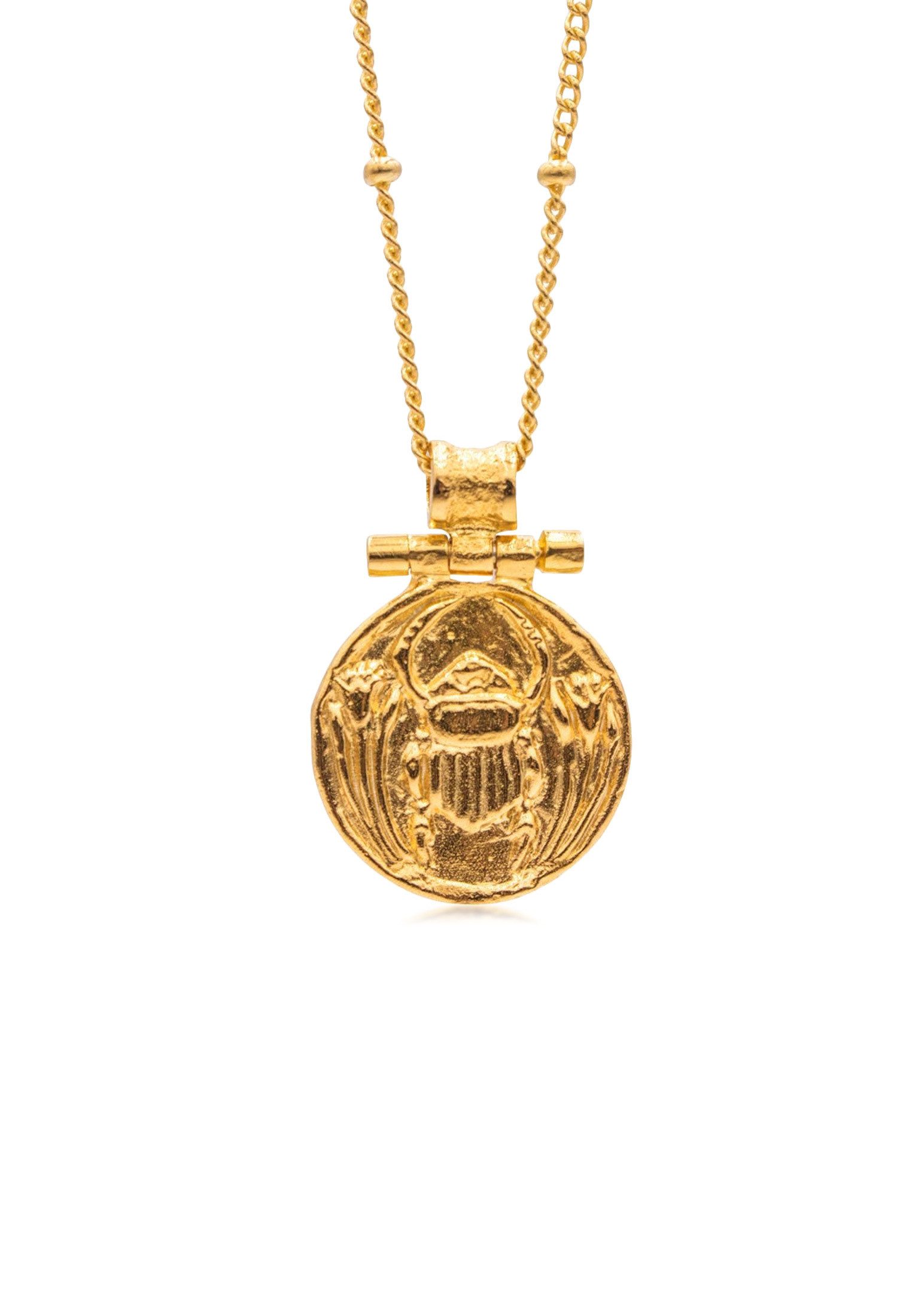 Kette mit Anhänger Glückskäfer - Scarab 925 Silber
