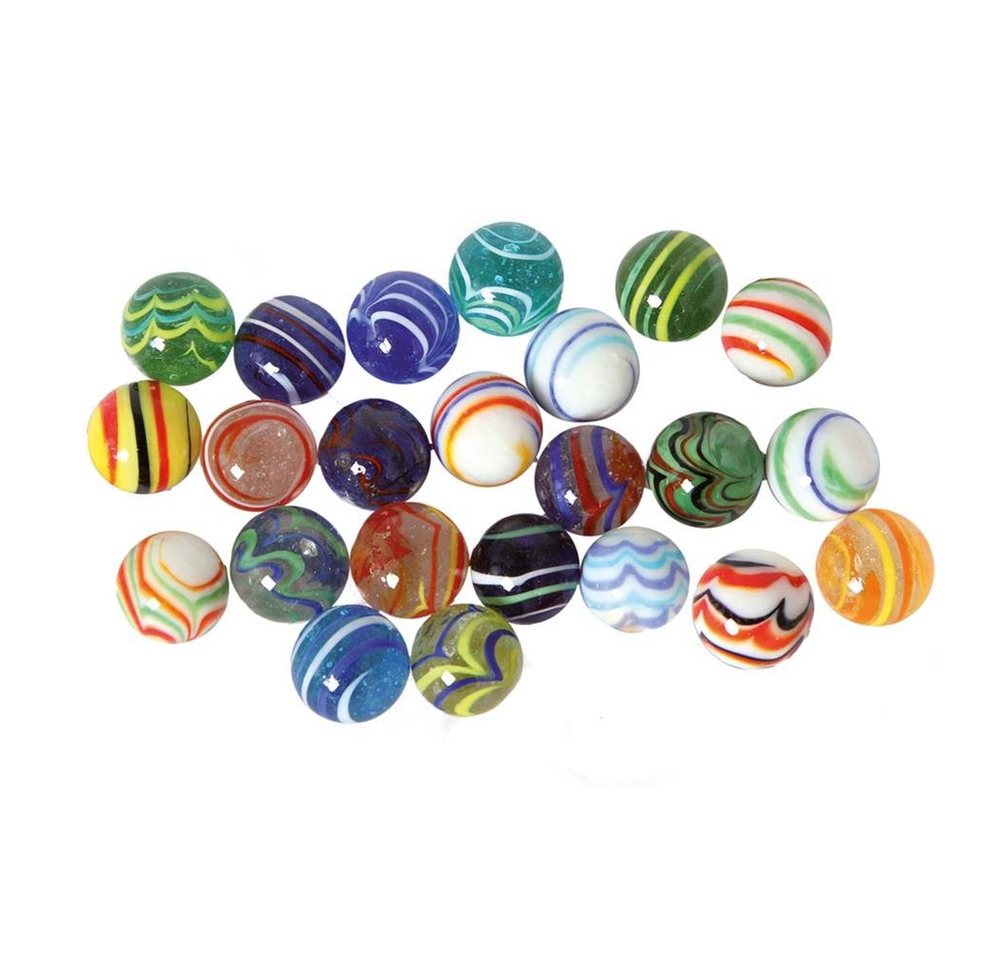 Bartl Dekokugel Glasmurmeln Streifenmix (24 St), 20 mm, für Dekoration