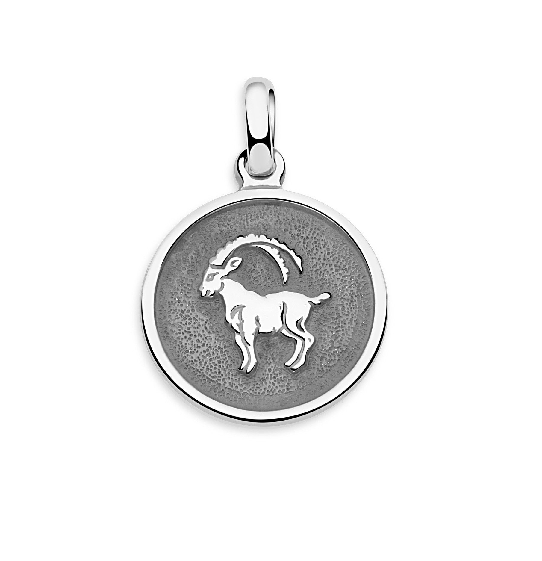 Tony Fein Sternzeichenanhänger Steinbock 925er Sterling Silber Massiv, Made in Italy für Damen und Herren – Bild 2 von 5