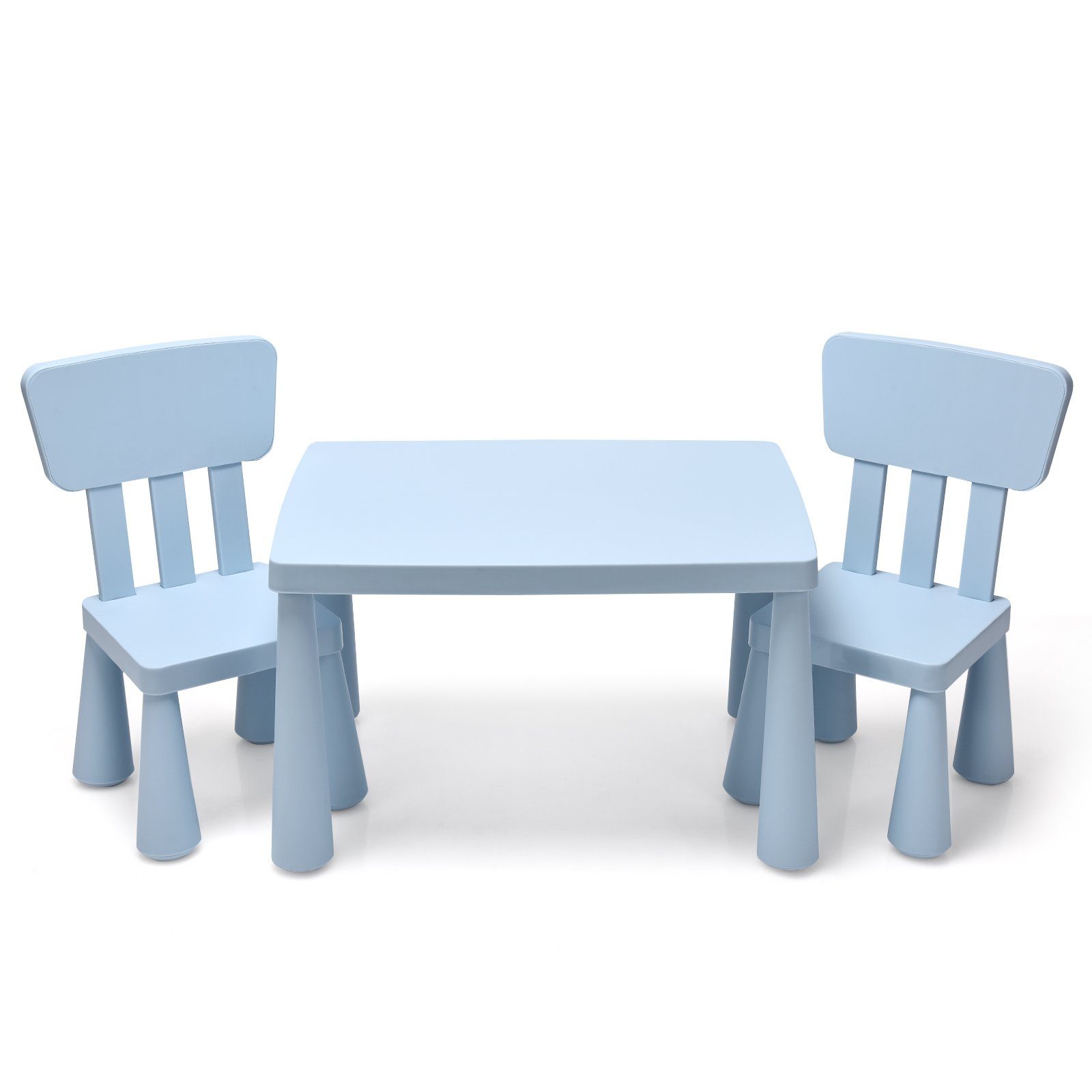 COSTWAY Kindersitzgruppe 3 TLG. Kindermöbel, (Kindertisch mit 2 Stühlen)