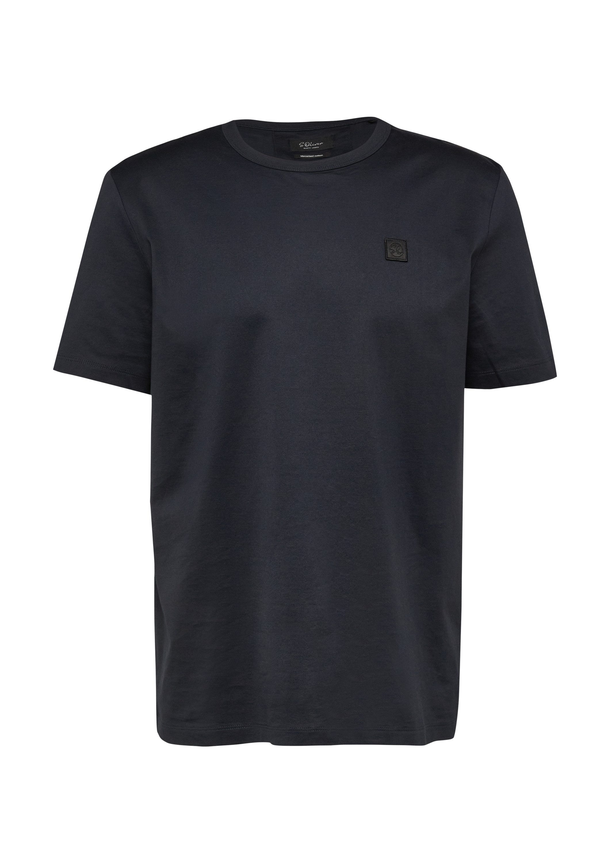s.Oliver Kurzarmshirt T-Shirt T-Shirt aus Edeljersey mit Crew Neck