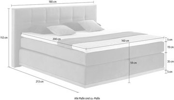 Places of Style Boxspringbett Vinton, aus massiver Eiche, verschiedene Härtegrade (auch H4)