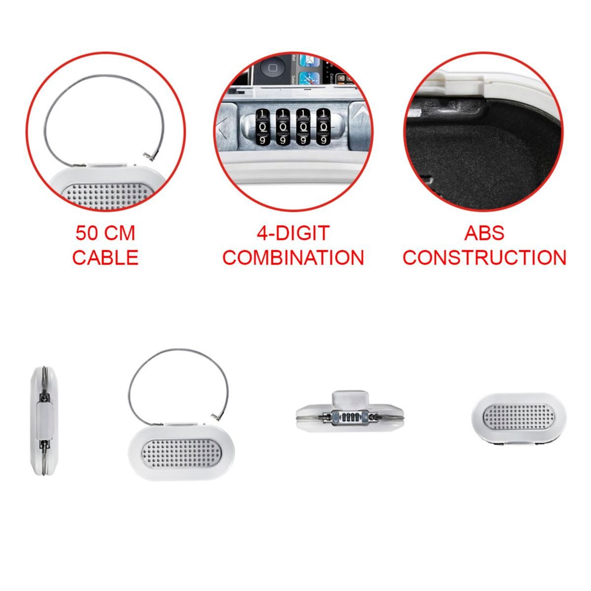 Master Lock Verschlussbox für unterwegs 5900EURDWHT Diebstahlalarm