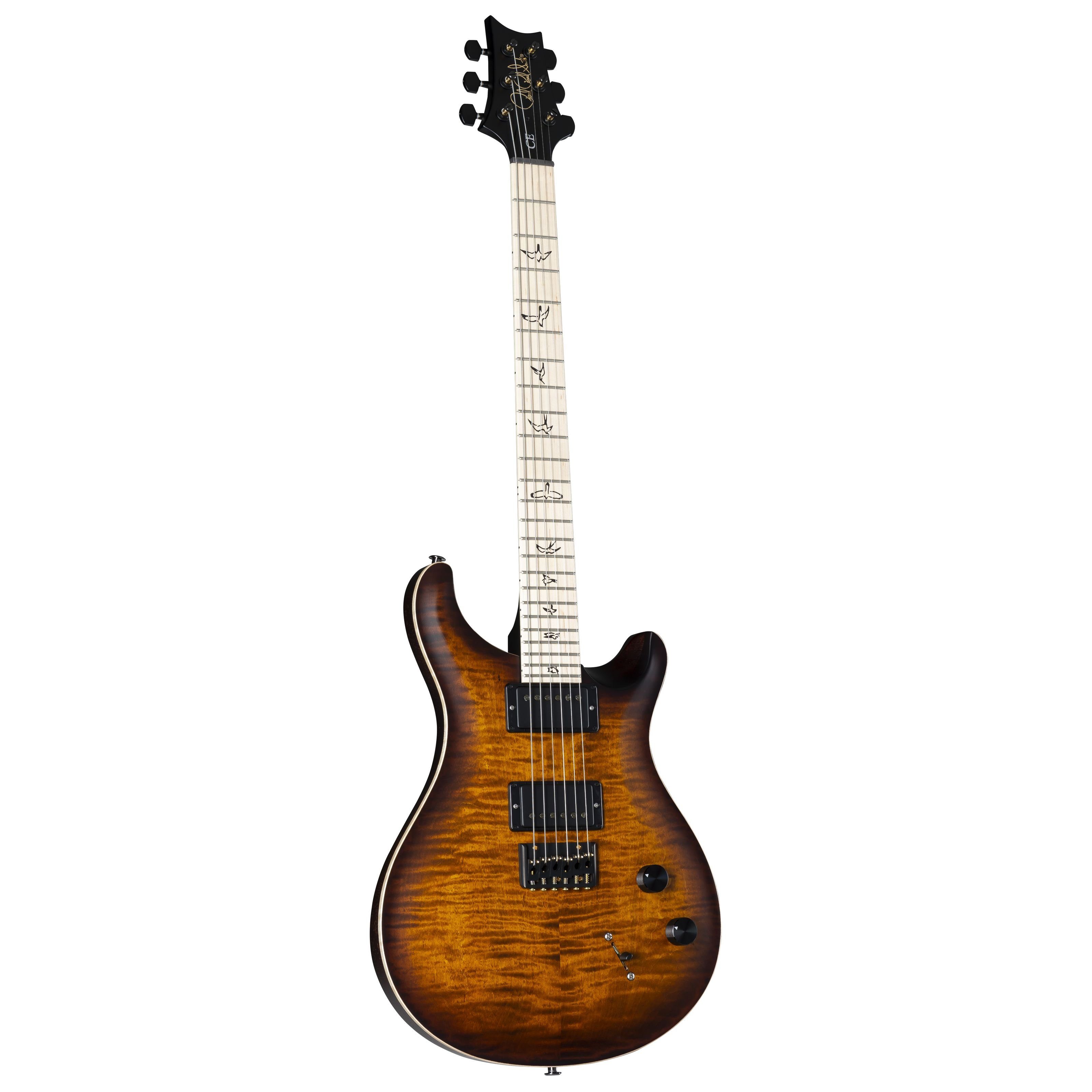 PRS E-Gitarre, Dustie CE24 Hardtail Burnt Amber Smokeburst Limited Edition - Custom E-Gitarre, E-Gitarren, Premium-Instrumente, Dustie Waring CE24 Hardtail Burnt Amber Smokeburst Limited Edition -