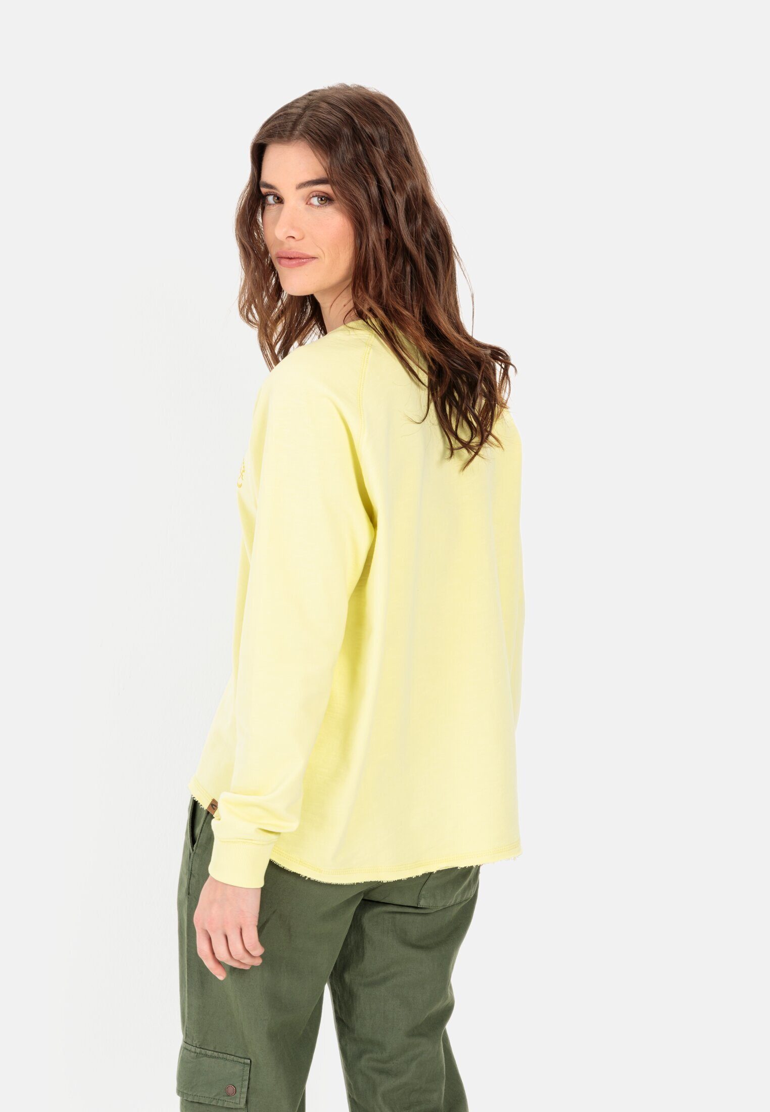 camel active Sweatshirt mit tonalem Rubber Print Langarm