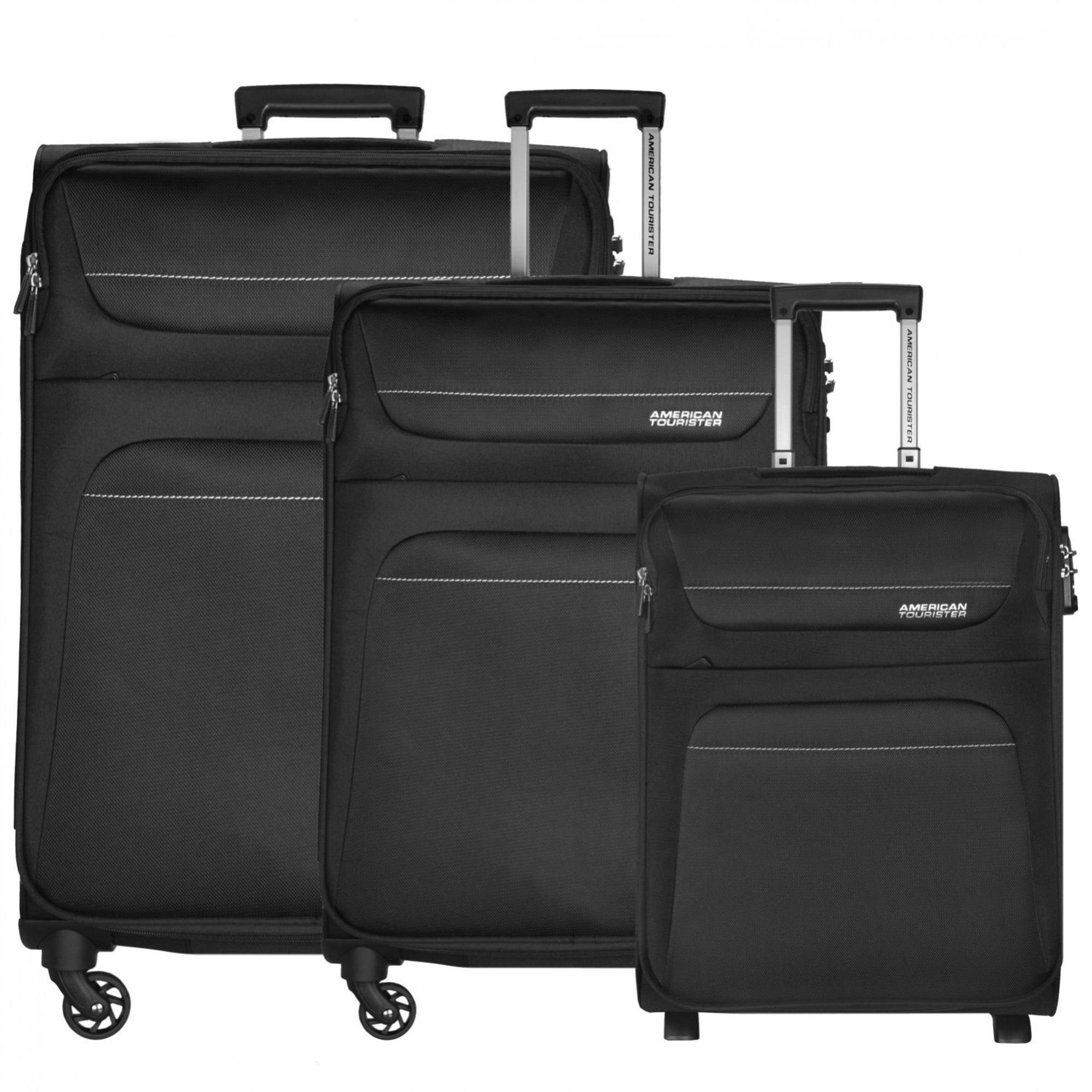 American Tourister® Trolleyset Spring Hill, 4 Rollen, (3-teilig, 3 tlg),  Polyester