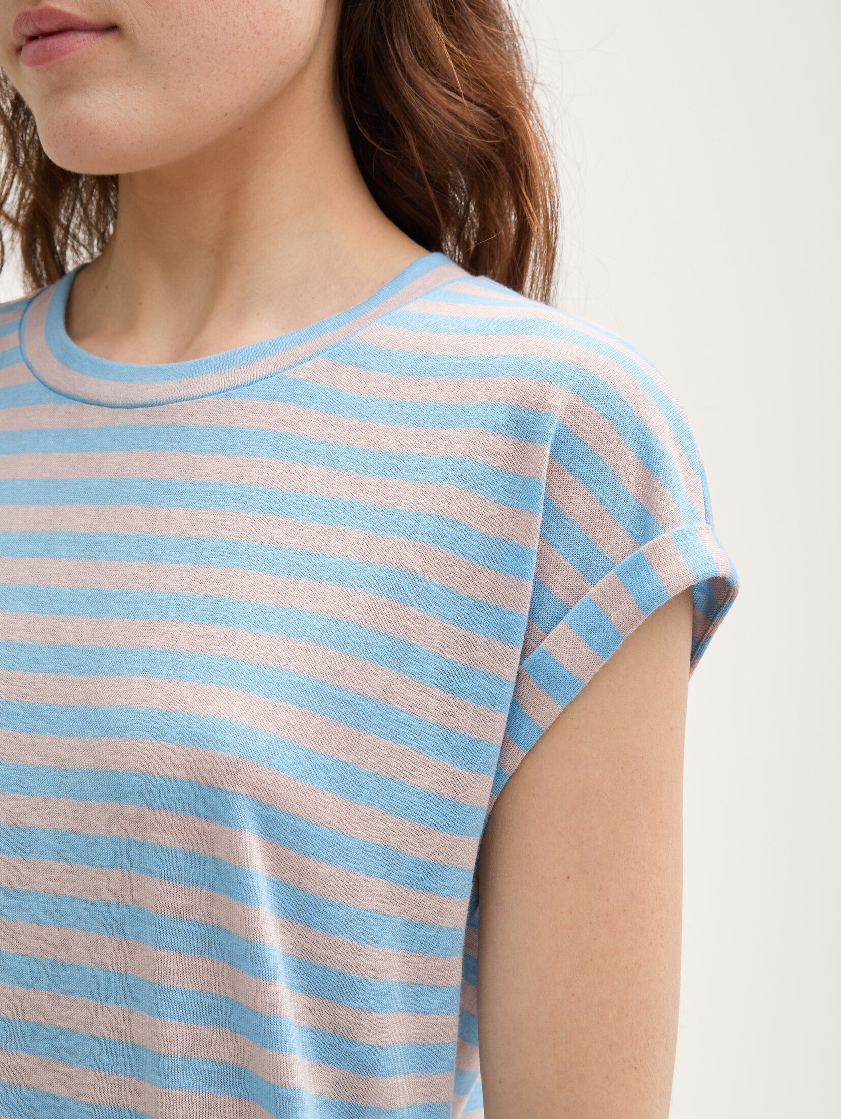 TOM TAILOR Denim T-Shirt T-Shirt T-Shirt mit Streifenmuster