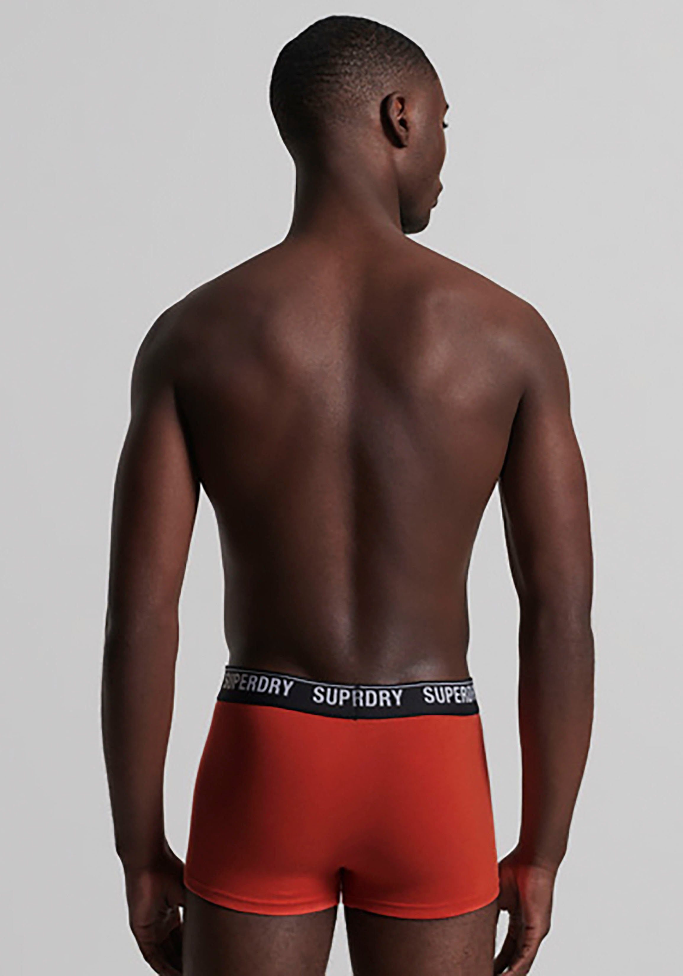 Superdry Boxer grau, (3-St) orange, schwarz