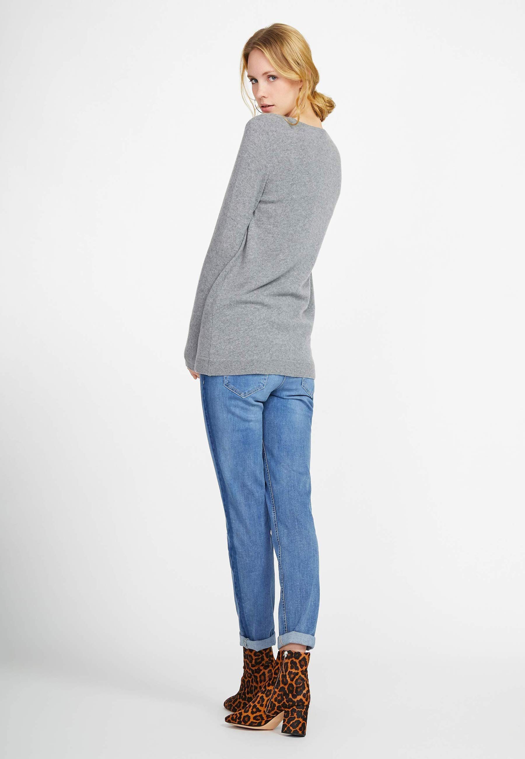 graumeliert Hahn Cashmere Strickpullover Peter